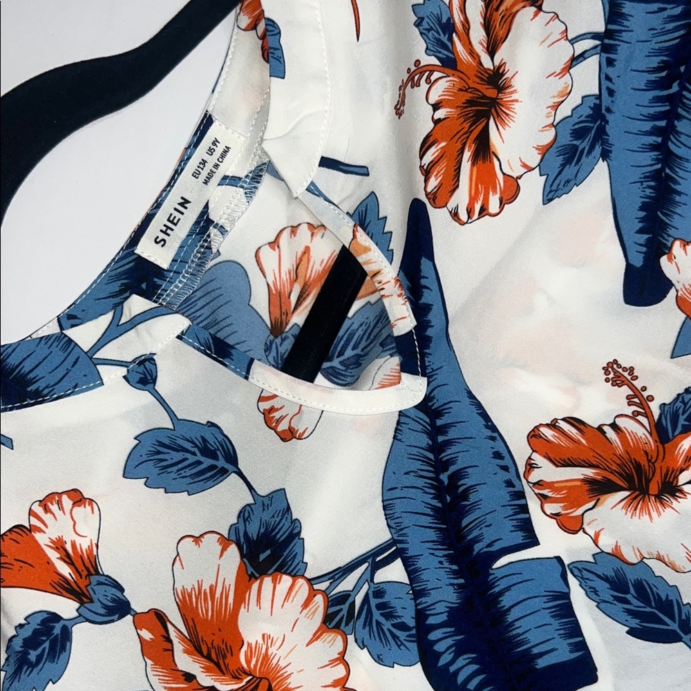 SHEIN Floral Mini Dress Girls size 9 - Picture 5 of 9